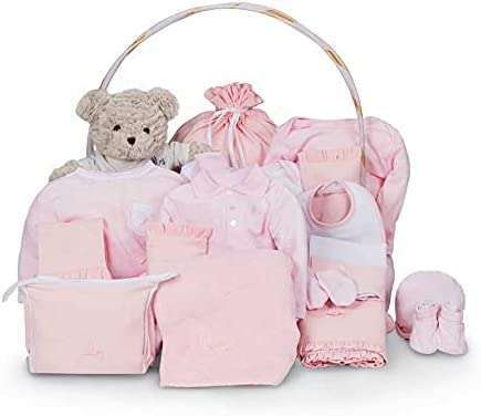 set cesta regalo peluches manta bebe personalizada