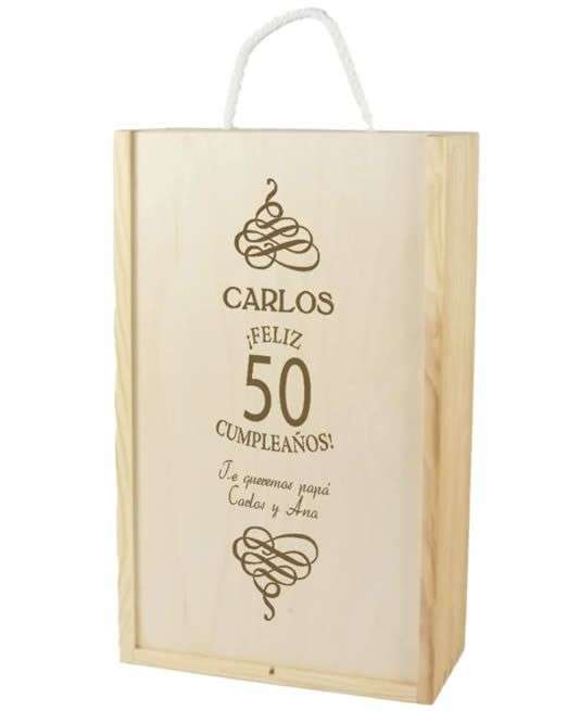 Caja personalizada para botellas de vino