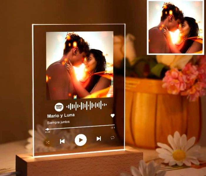 Lámpara LED con foto personalizada