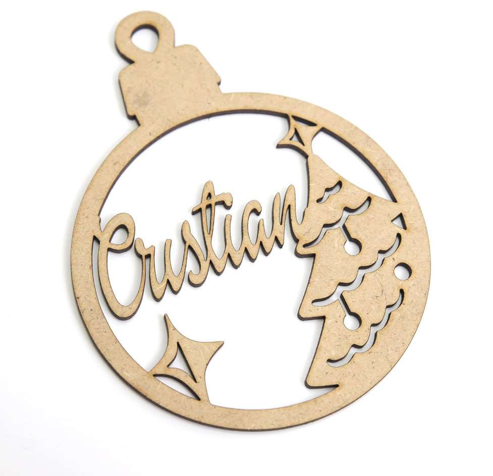 bolas personalizadas navidad de madera