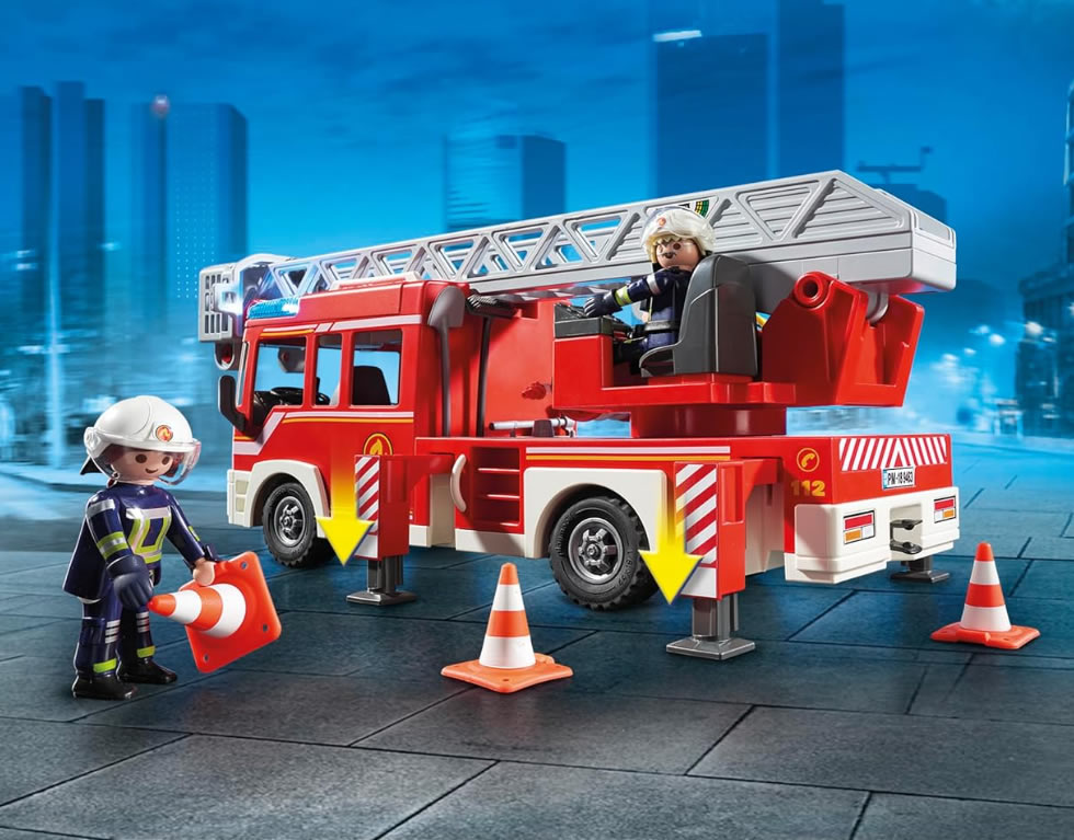 Camión de Bomberos con escalera