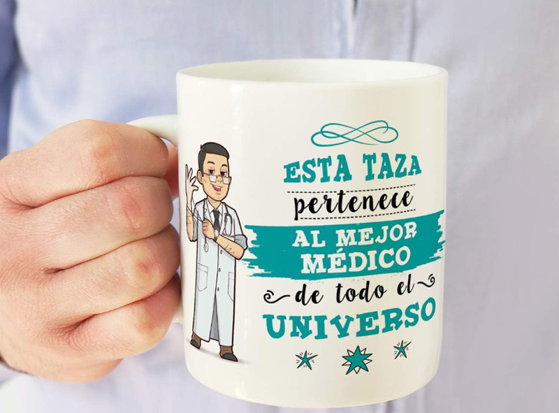 Taza personalizada como regalo para medicos